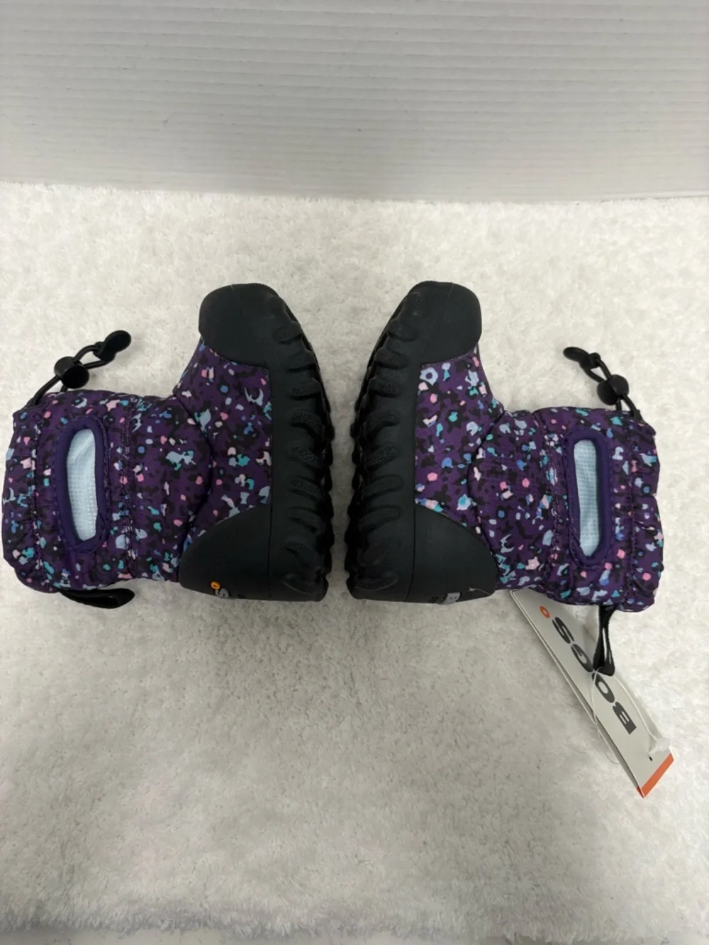 BOGS B-MOC SNOW BOOTS LITTLE TEXTURES PURPLE INFANT SIZE 4 NWT